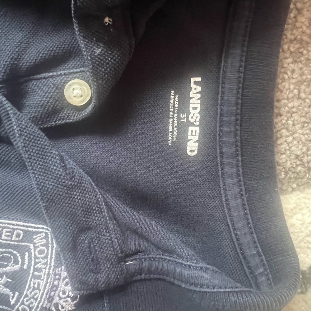 Land’s End Montessori Gifted Prep School Uniform Long Sleeve + Tee + Fleece 3T - Picture 9 of 9